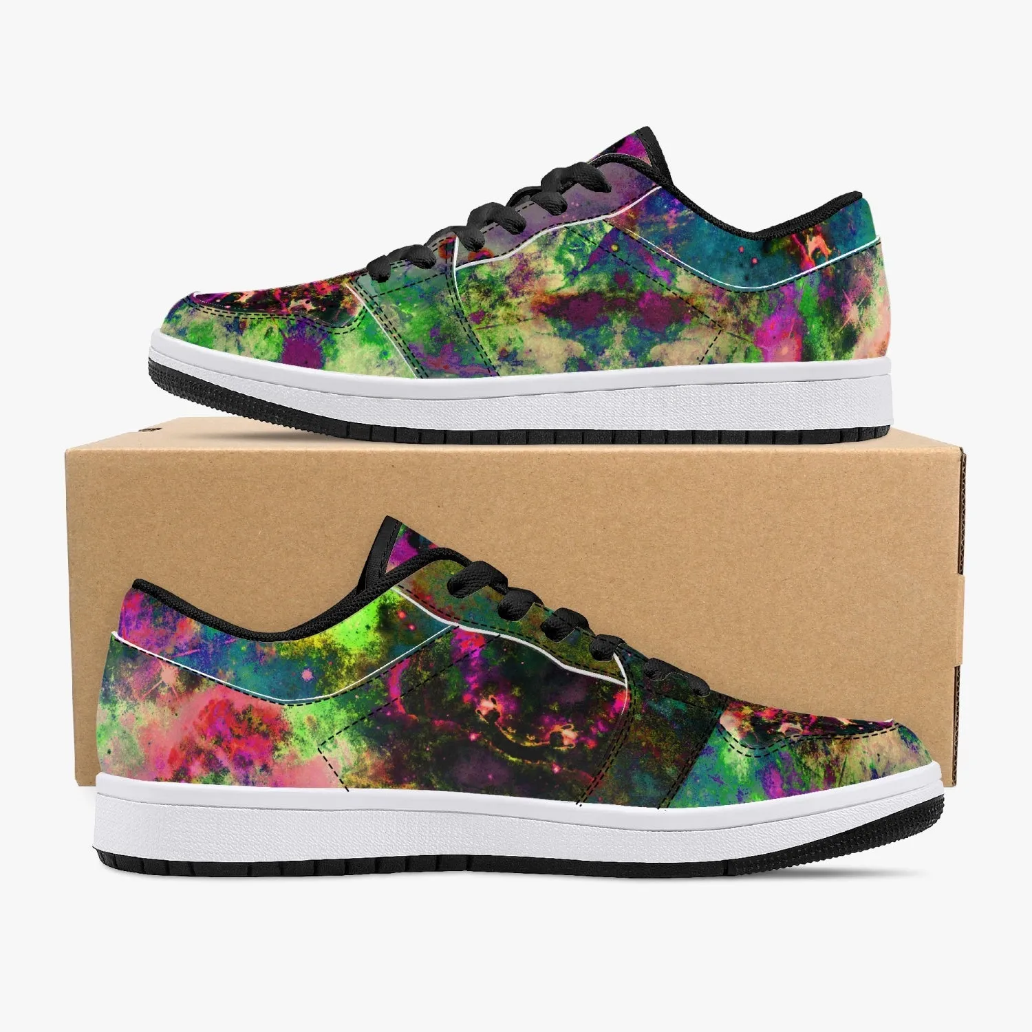 Lucid Psychedelic Split-Style Low-Top Sneakers