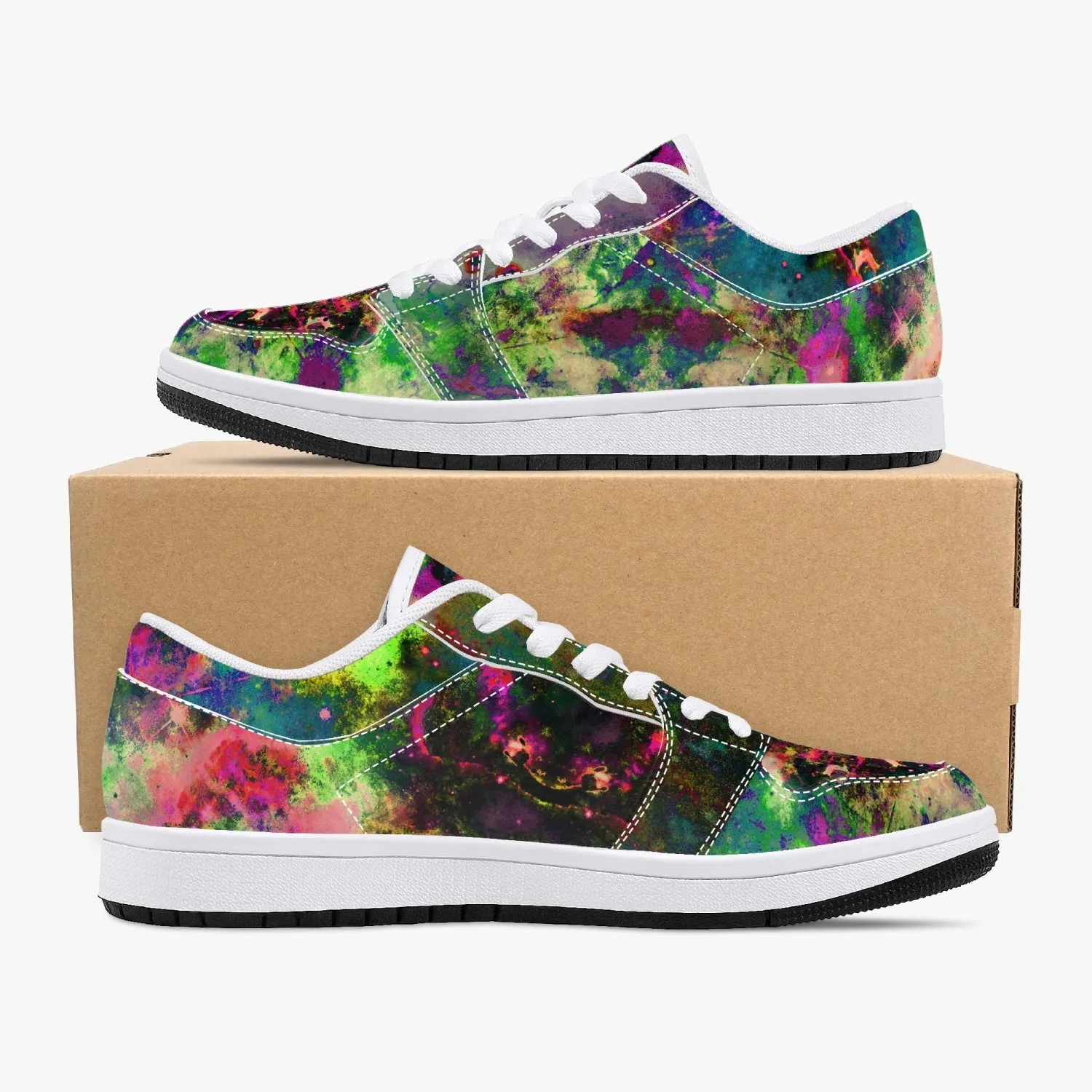 Lucid Psychedelic Split-Style Low-Top Sneakers