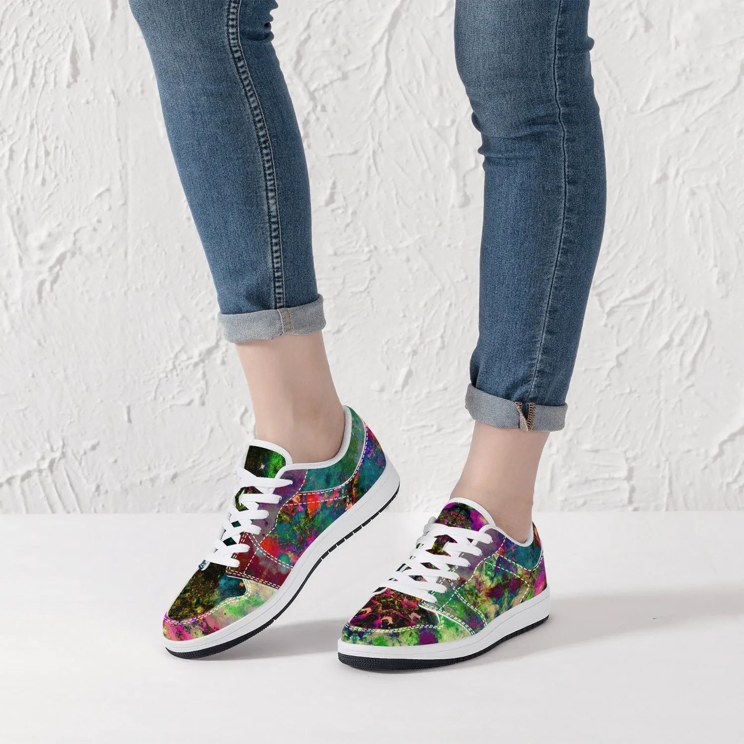 Lucid Psychedelic Split-Style Low-Top Sneakers