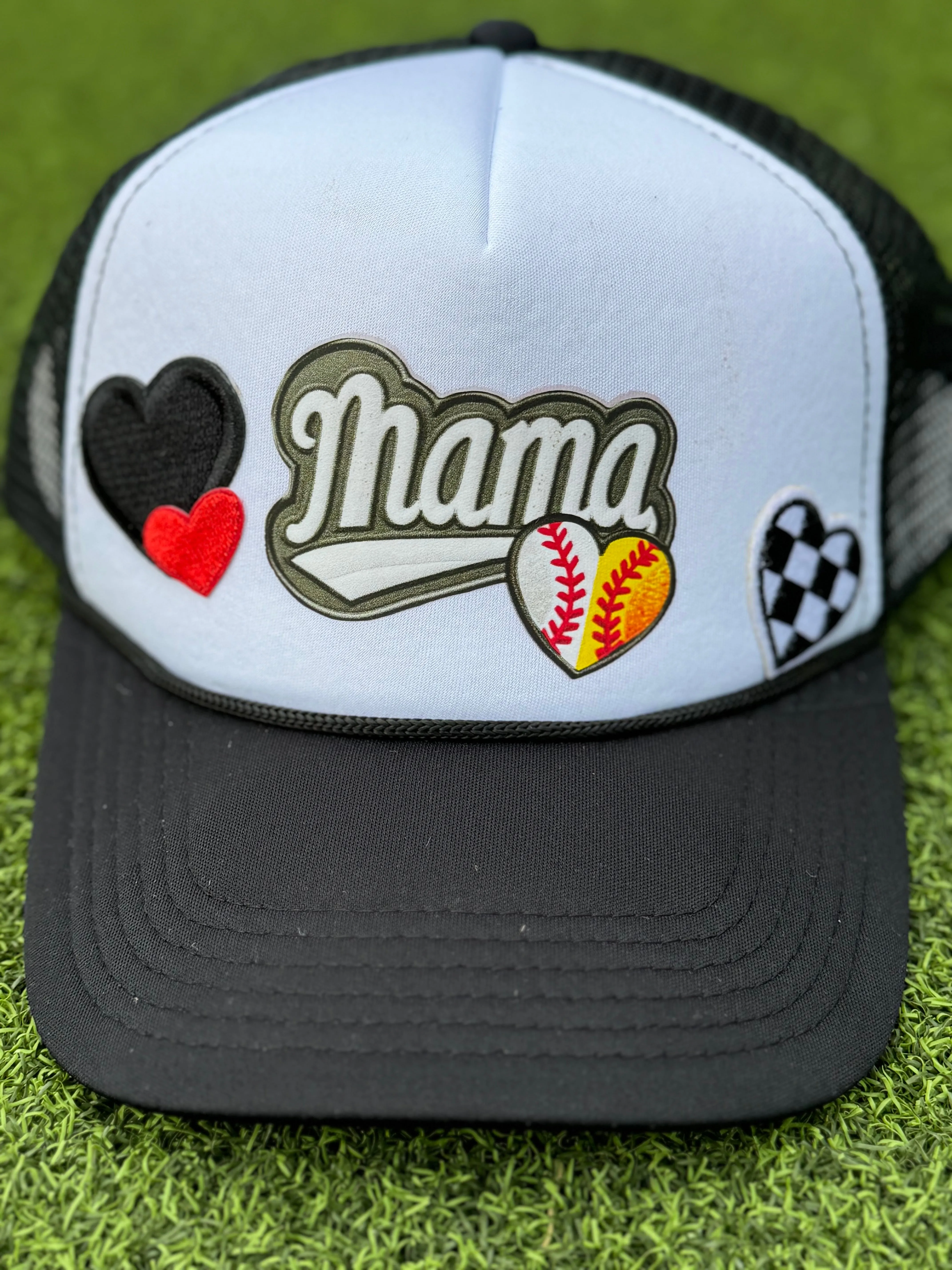 Mama of Both (Baseball & Softball) Trucker Patch Cap