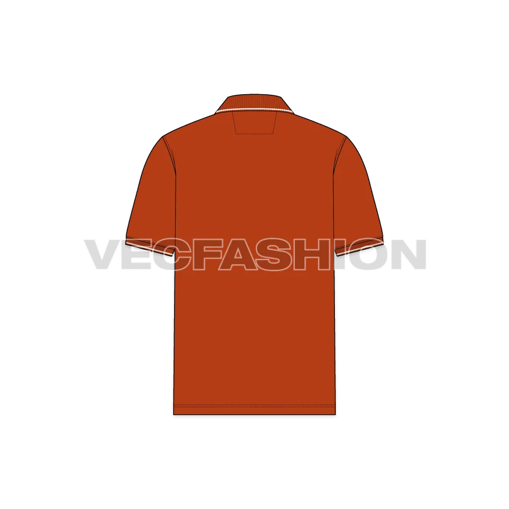 Mens Burnt Orange Polo Shirt