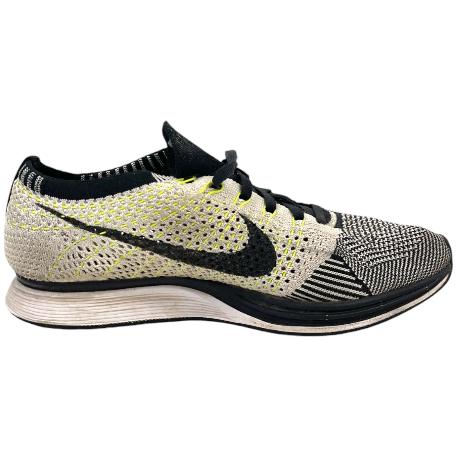 Men's Flyknit Racer Oreo Low Trainers Black Size EU 40.5 / UK 6.5