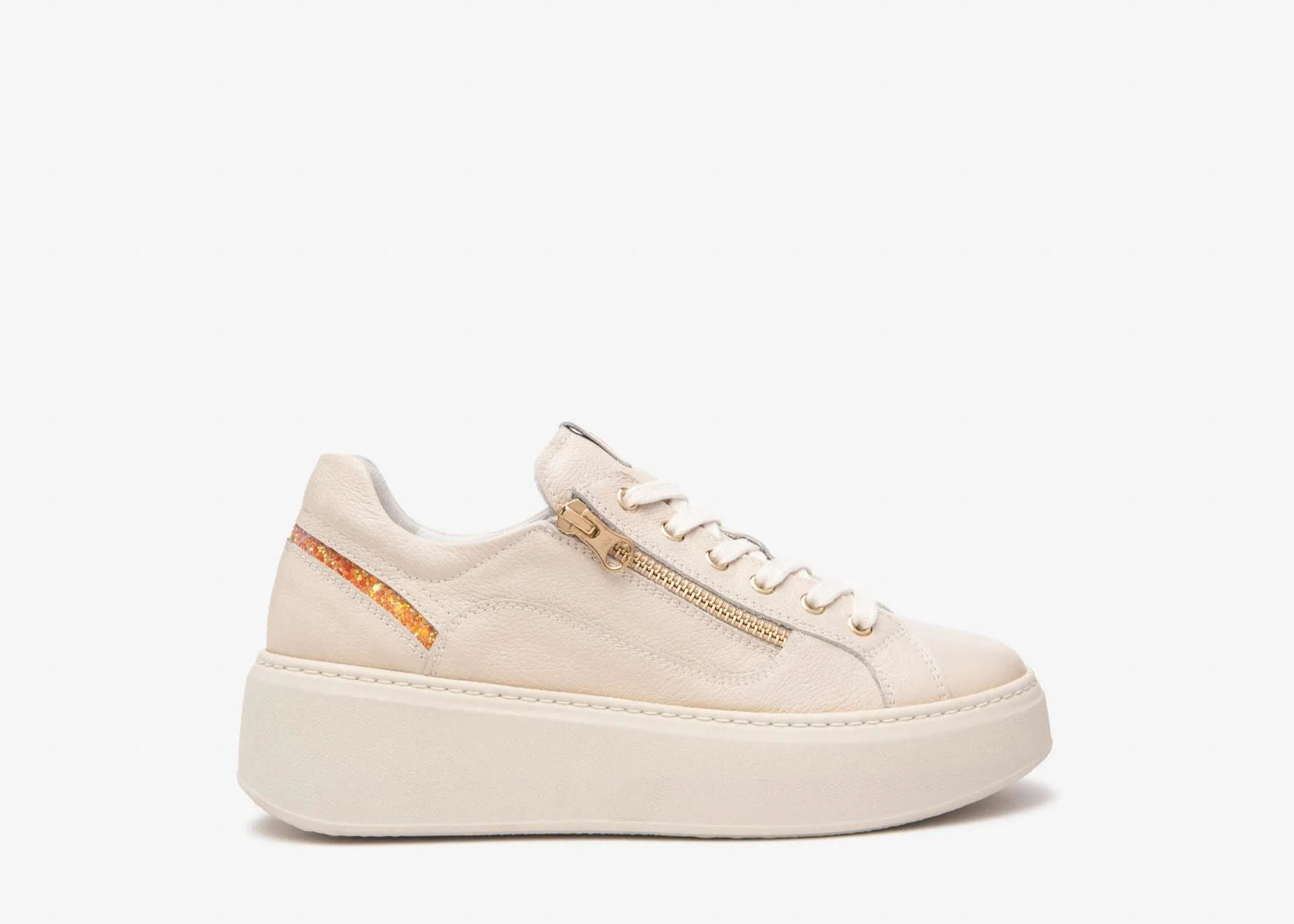 NeroGiardini Beige Platform Trainer |E513081D41