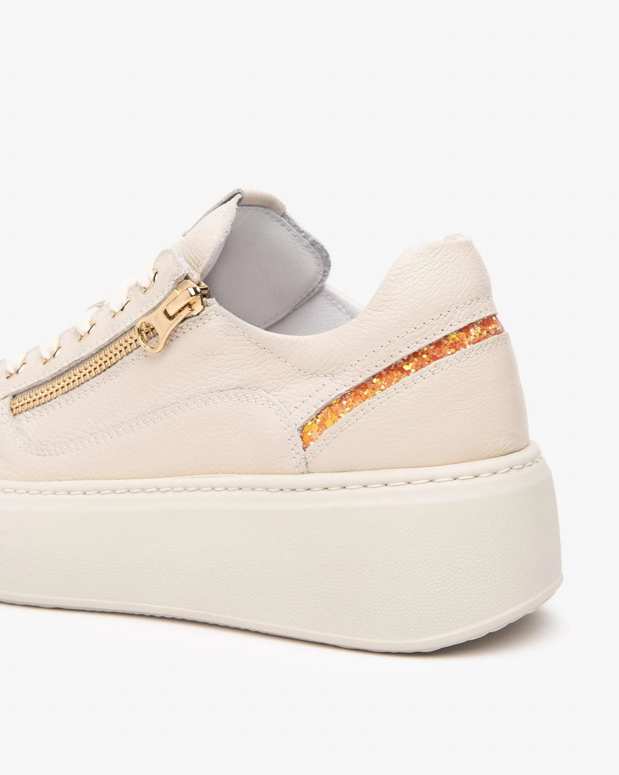 NeroGiardini Beige Platform Trainer |E513081D41