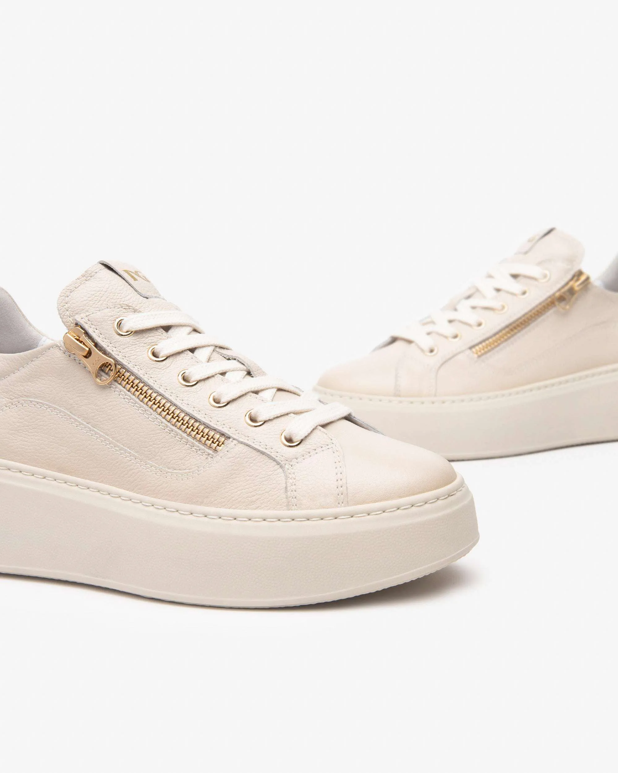 NeroGiardini Beige Platform Trainer |E513081D41
