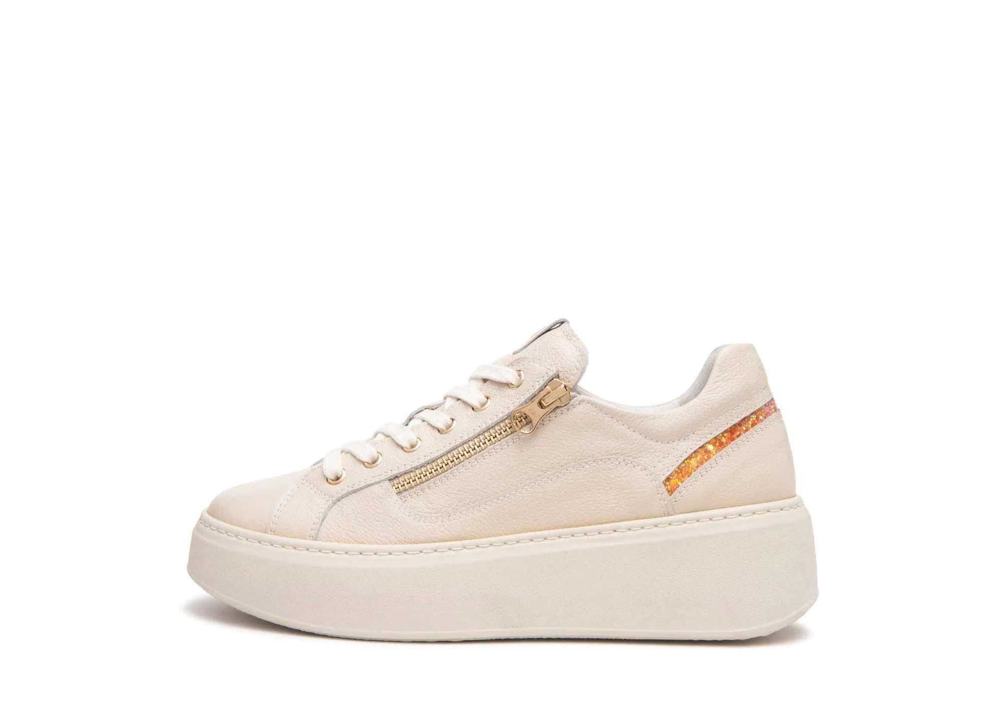 NeroGiardini Beige Platform Trainer |E513081D41