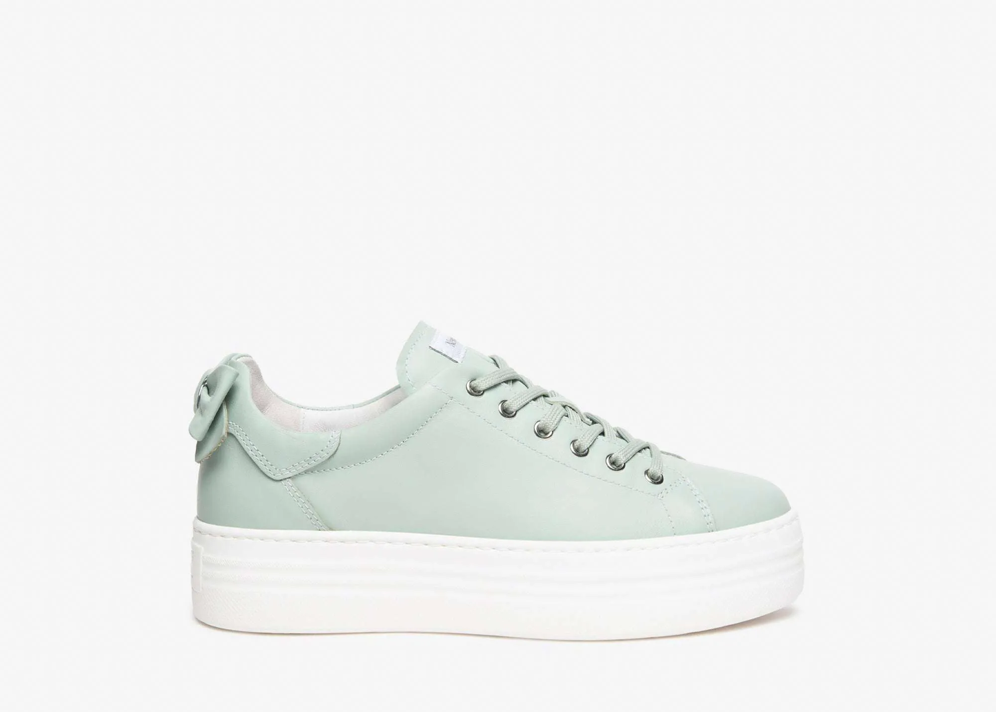 NeroGiardini Sage Green Platform Trainer|E406520D53