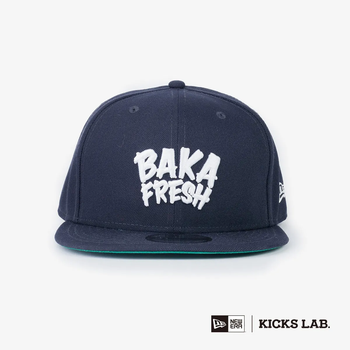 NEW ERA × KICKS LAB.NEW ERA 9FIFTY NAVY/WHITE/GREEN【BAKA FRESH by KICKS LAB.】