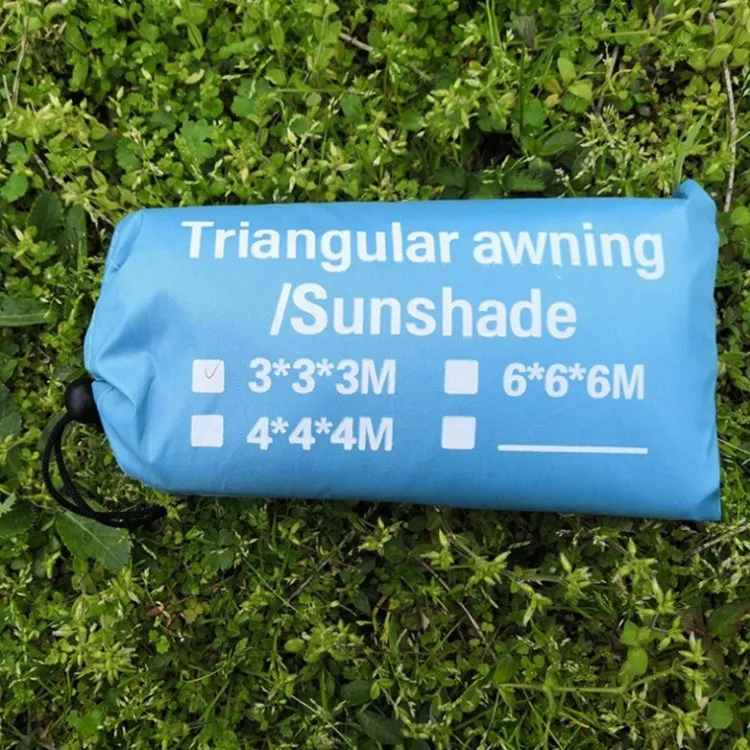 Outdoor Sunshade Triangle Sky Screen Simple Sun Protection Canopy, Size:3X3X3M(Random Color)