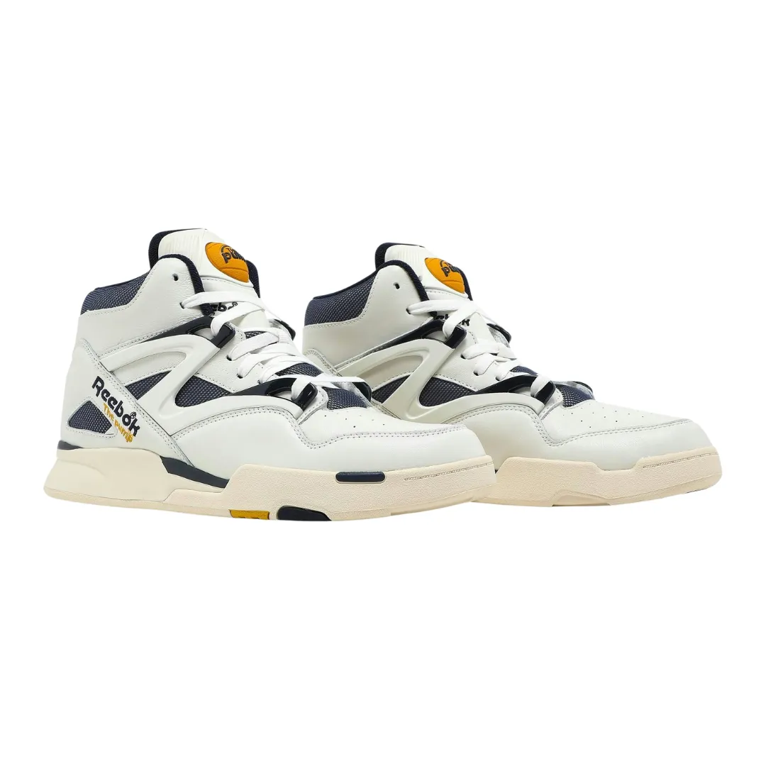 Reebok - Men's Pump Omni Zone 2 'Chalk Vector Navy' - Chalk / Bright Ochre / Vector Navy