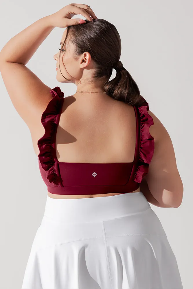 Romance Ruffle Bra - Crimson