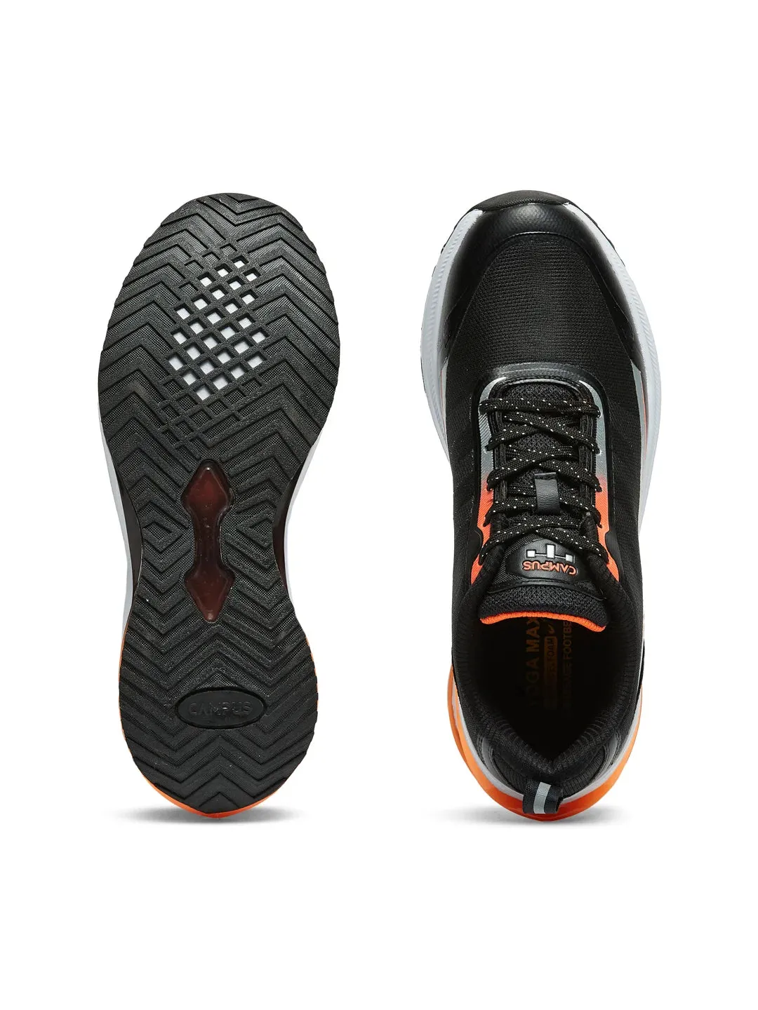 RUSTIK Black Men's Running Shoes