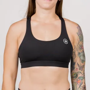 Sports Bra - 4-Strap Low-Cut - Black