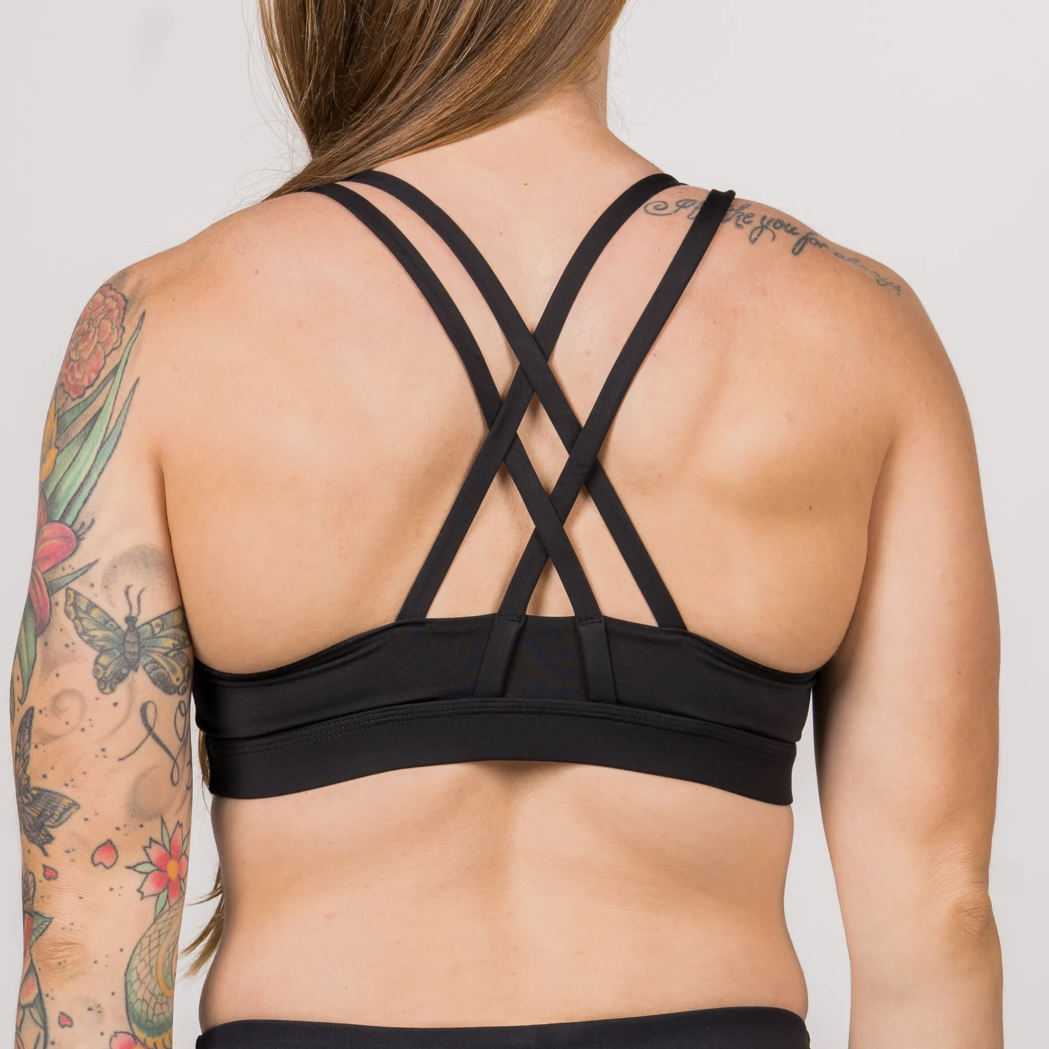 Sports Bra - 4-Strap Low-Cut - Black