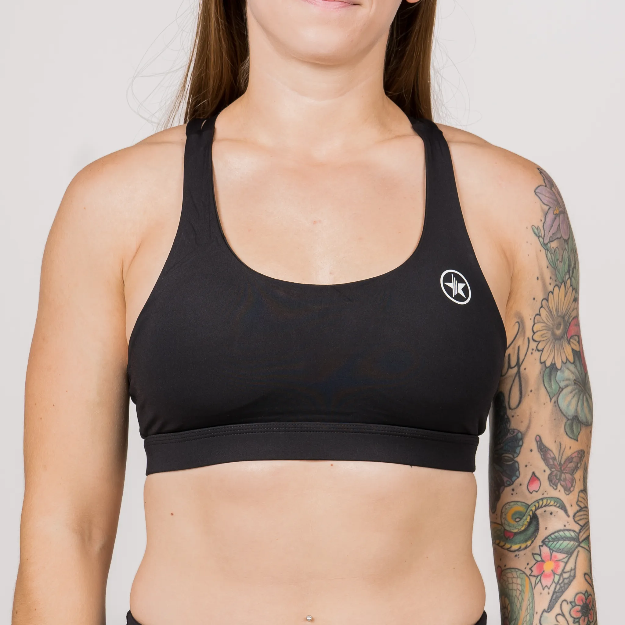 Sports Bra - 4-Strap Low-Cut - Black