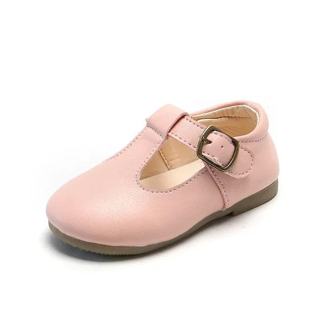 Spring Autumn Baby Girls Shoes Cute Bow Patent Leather Princess Shoes Solid Color Kids Gilrs Dancing Shoes First Walkers SMG104