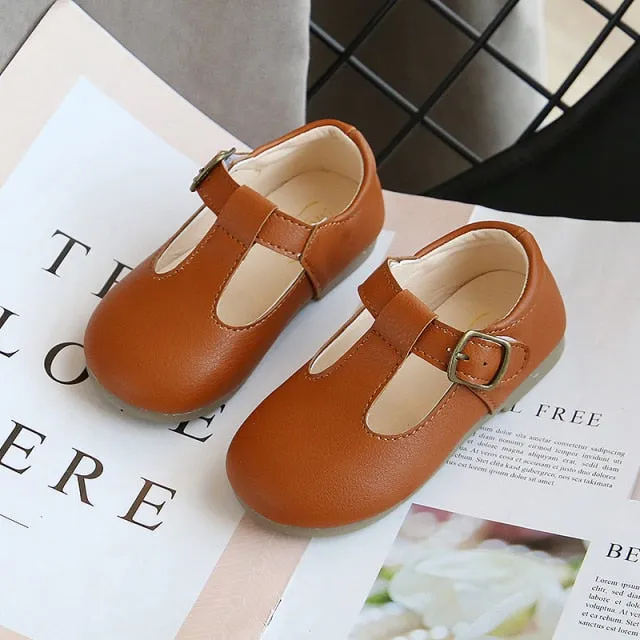 Spring Autumn Baby Girls Shoes Cute Bow Patent Leather Princess Shoes Solid Color Kids Gilrs Dancing Shoes First Walkers SMG104