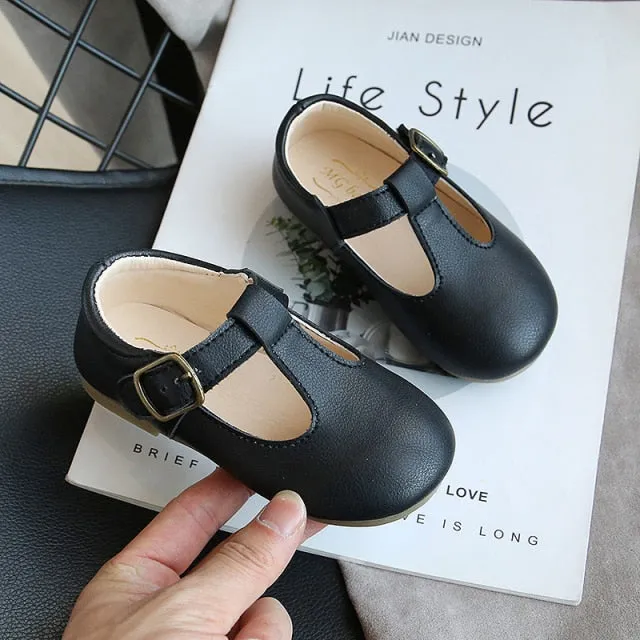Spring Autumn Baby Girls Shoes Cute Bow Patent Leather Princess Shoes Solid Color Kids Gilrs Dancing Shoes First Walkers SMG104