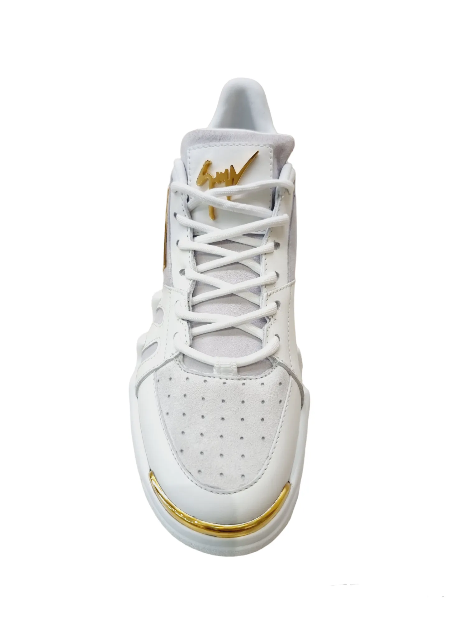 Talon White With Gold Detail Sneakers ( carryover style)