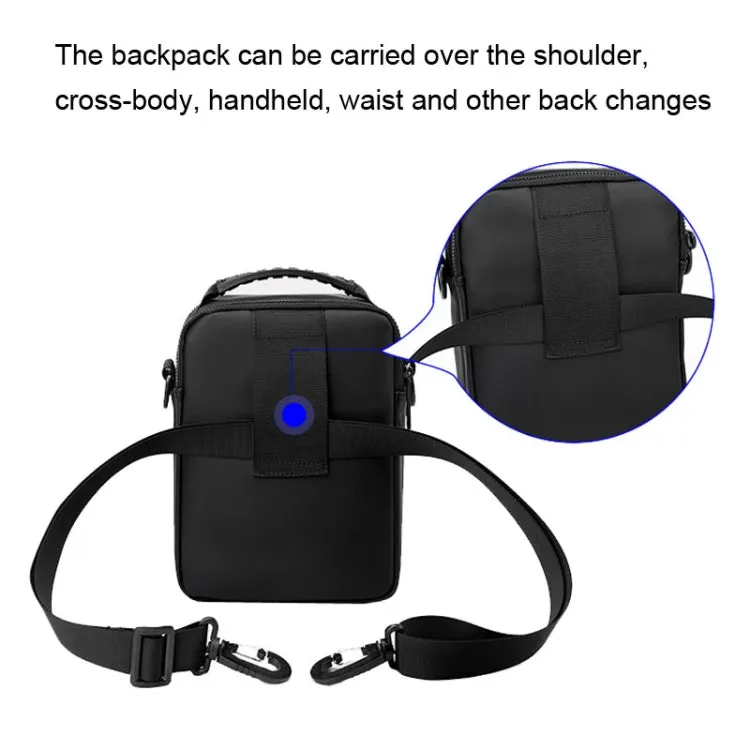 WEPOWER Simple Men Messenger Bag Can Wear Belt Hanging Bag Handheld Shoulder Bag(Grey)