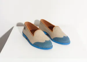 Wingtip Loafer in Blue - Less Choice