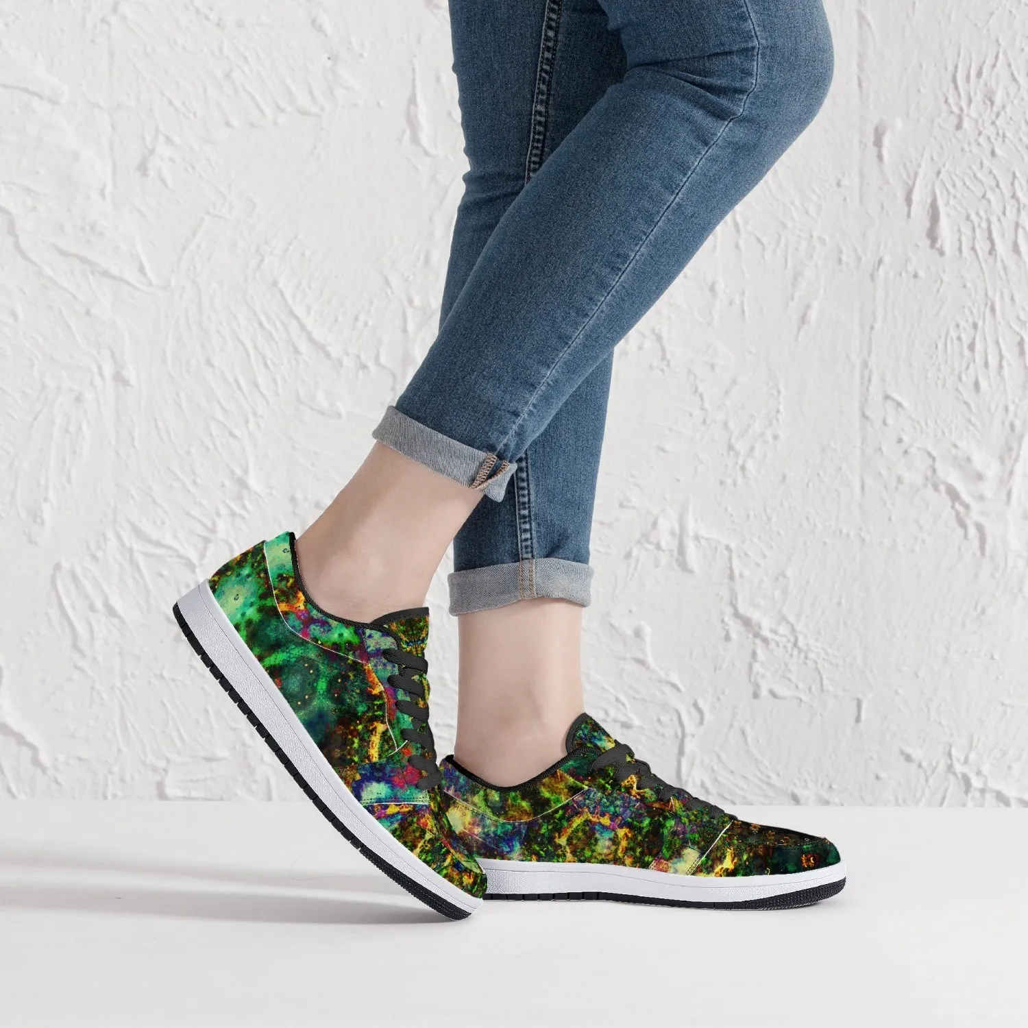 Xerxes Psychedelic Split-Style Low-Top Sneakers