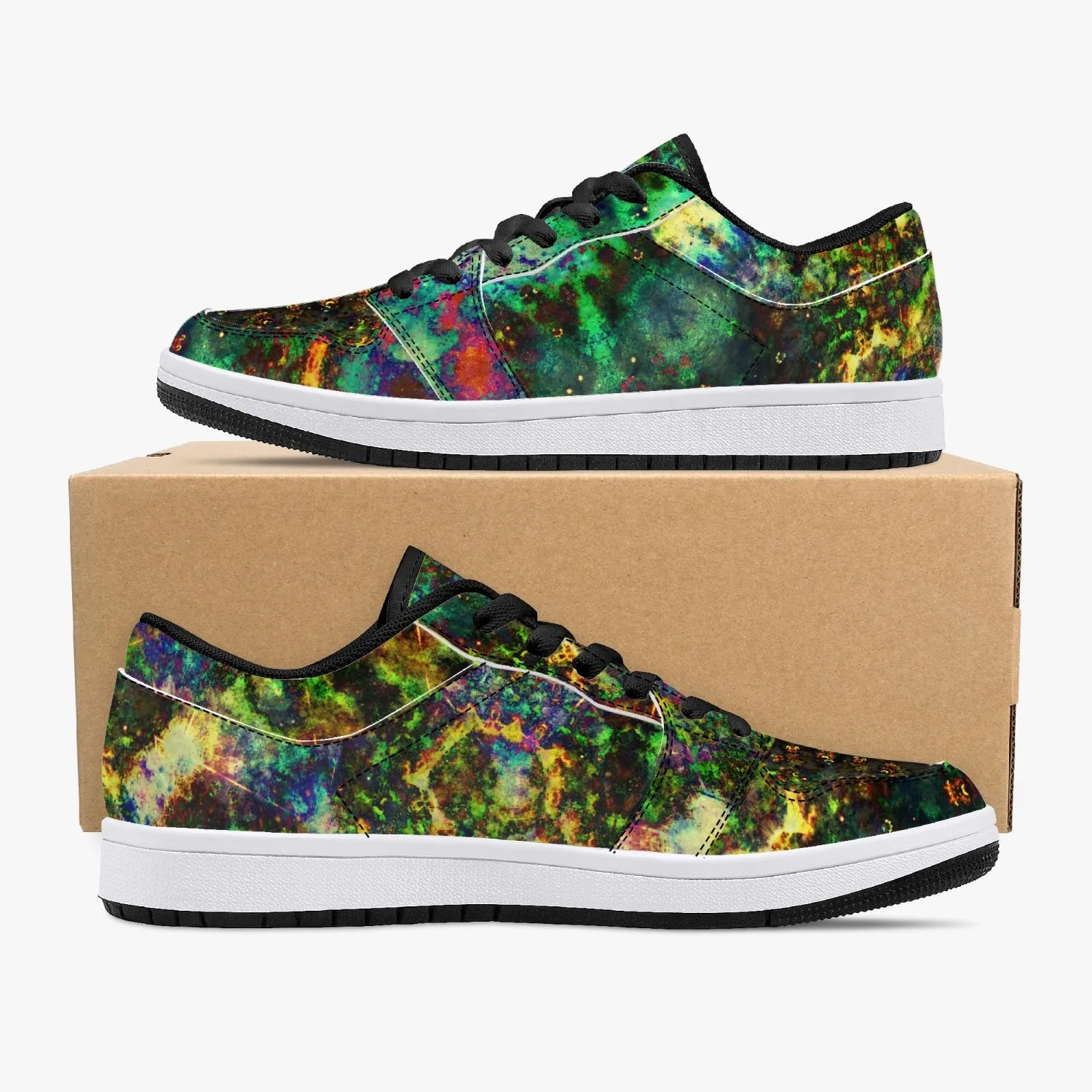 Xerxes Psychedelic Split-Style Low-Top Sneakers