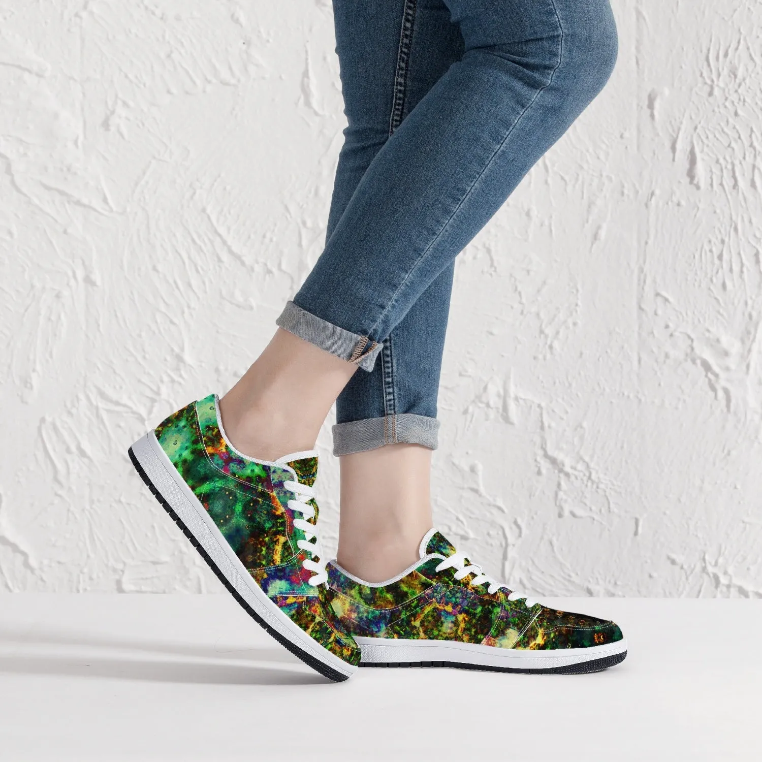Xerxes Psychedelic Split-Style Low-Top Sneakers