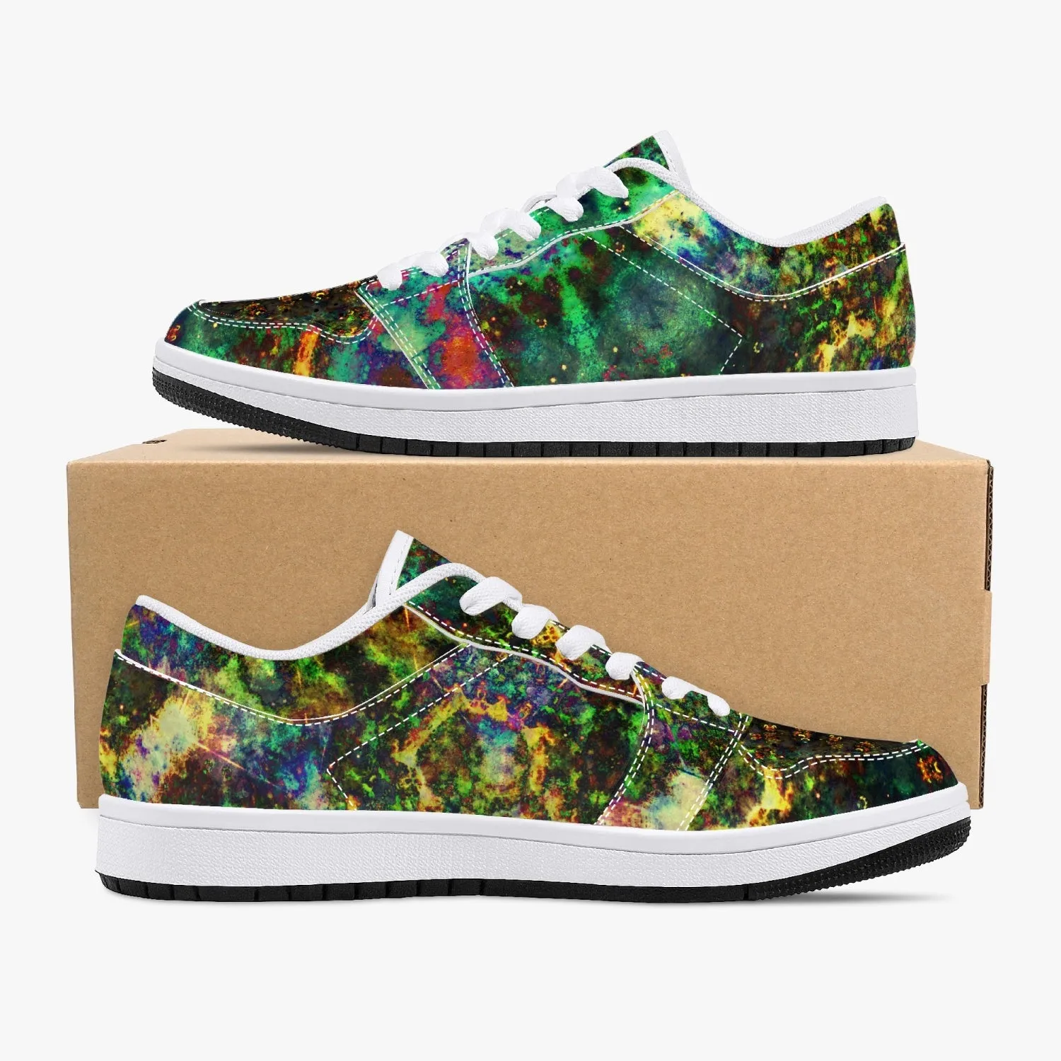 Xerxes Psychedelic Split-Style Low-Top Sneakers