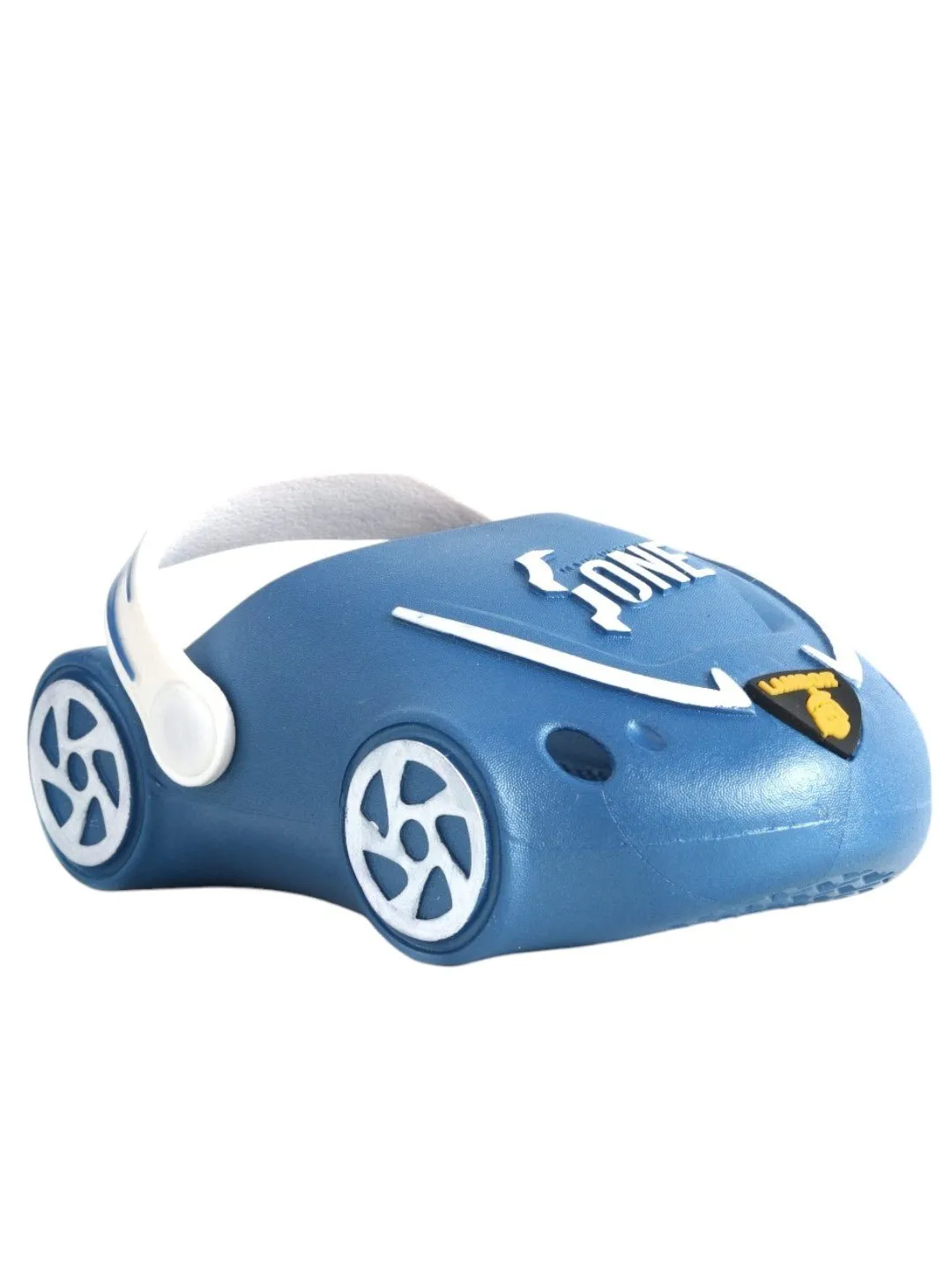 Zoom Into Comfort: Blue Car Clogs for Kids