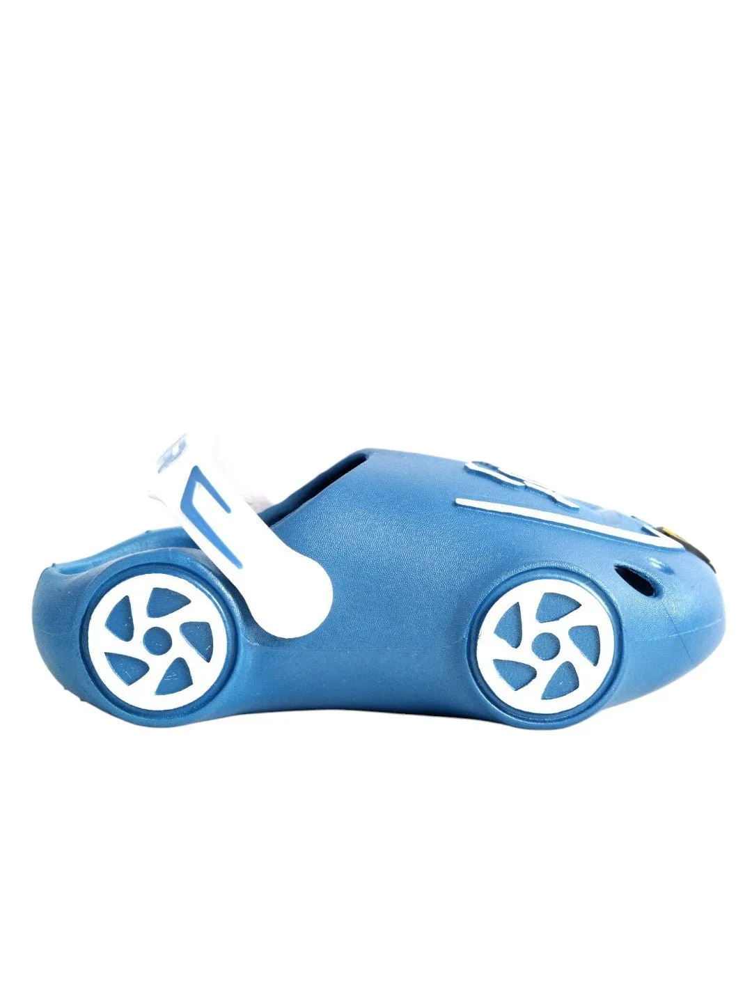 Zoom Into Comfort: Blue Car Clogs for Kids